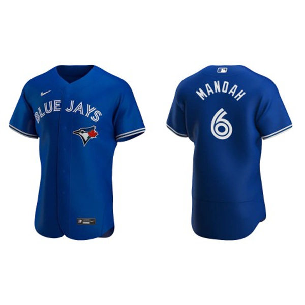 Men's Toronto Blue Jays #6 Alek Manoah Nike Royal Alternate FlexBase Player Jersey